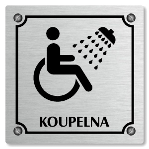 Koupelna, 100x100mm, stříbrná, Kansas